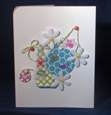 *happy birthday
sizzix tags with stamps.  bee from stamp2build. 
