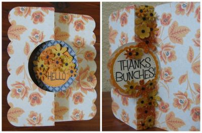 Thanks bunches
framelit flip circle #2 flip it card + sentiments from crazy4daisies stamp set + mini flower dies
