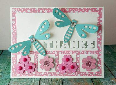 *thanks
Thanks drop in word die.  dragonfly triplits. flower triplits. grid die set
