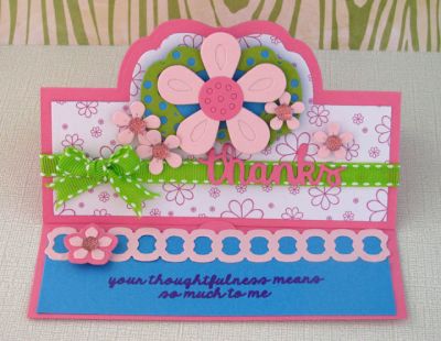 *thanks
lively stand up. flower triplits. sizzix stamp
