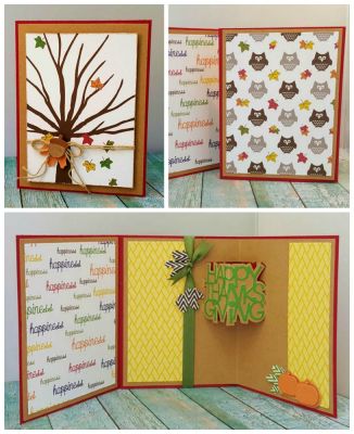 *trifold 3d 
sizzix happy thanksgiving drop in. tsol papers.
