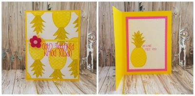 upside down pineapple card
pinapple2stamp, sayings4pineapple. tsol inks and markers. stitched rectangle dies
