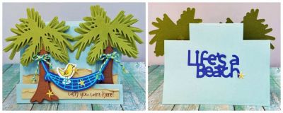 wish you were here
island2visit + dies. sizzix kindness step up card die. tsol bird die. tsol markers and inks. tsol beach word.
