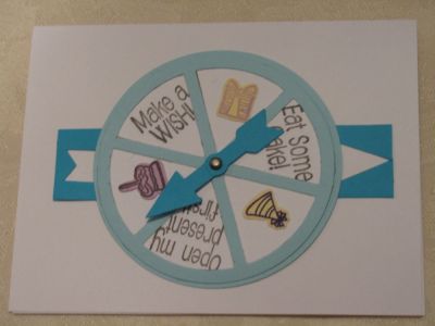 Birthday Spinner from Little Girl to her Papa
I don't like the colors I selected. Was just playing around. Hubby has a great eye for color and would have asked him but this card was for him :) LOL
