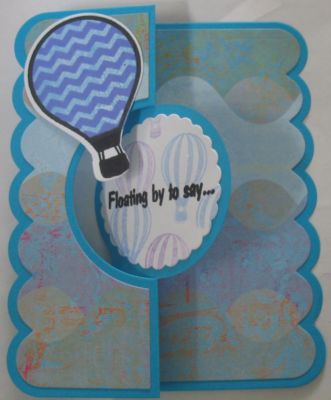 Hot Air Balloon Birthday Card Outside
