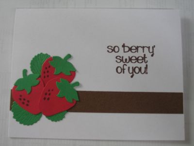 Strawberries Thank You Card outside
