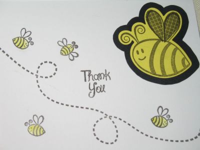 Bumble Bee Thank you Card Inside
