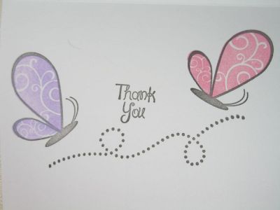 Butterfly Thank you card Inside
