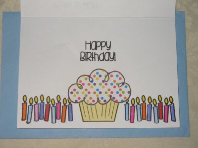 Candles 4 Birthday Card Inside
