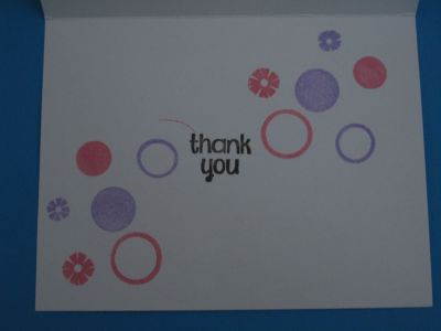 Crazy 4 Daisies Thank you card inside
