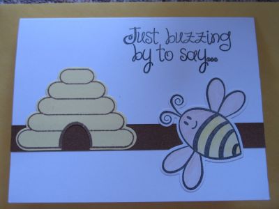 Bee4me, hive4bees Congrats card cover
