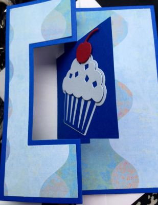 Birthday Cupcake Flip-its inside card
