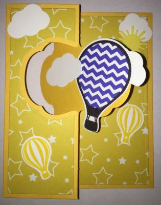 Get well flip-its card with hot air balloon stamps and dies

