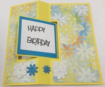 Birthday Square Flip-its card inside
