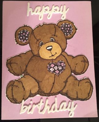 Flower 3D Birthday Card - Outside
