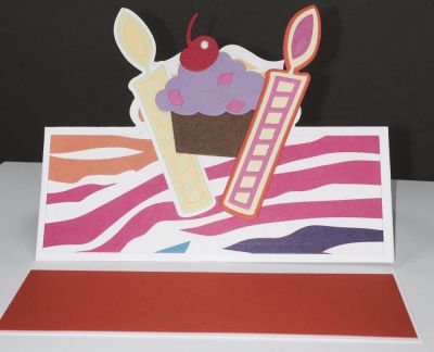Candles and cupcake Regal Standup card
