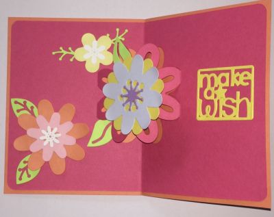 Flowery birthday card inside
