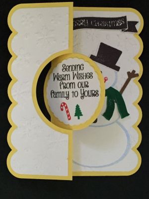 Snowman Circle Flip-its card
