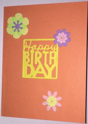 Flowery birthday card outside
