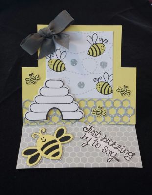 February kit card with bees
