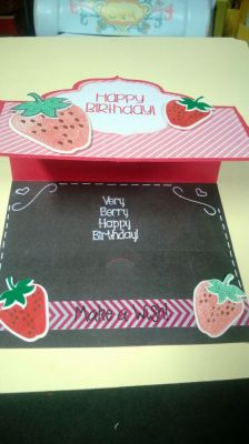 Strawberry stand-up card
Strawberry card inside
