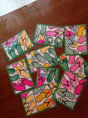 Don't flip out! 
These are Artist Trading Cards for the art exchange that I host.  
