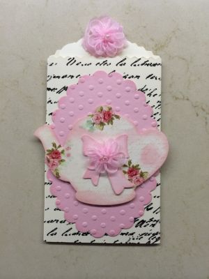 Teapot gift tag 
Teapot gift tag with pocket for gift card.
