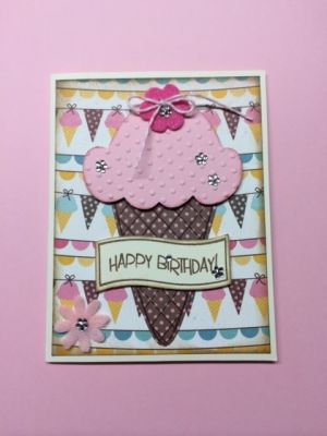 Ice Cream Cone Birthday Card
