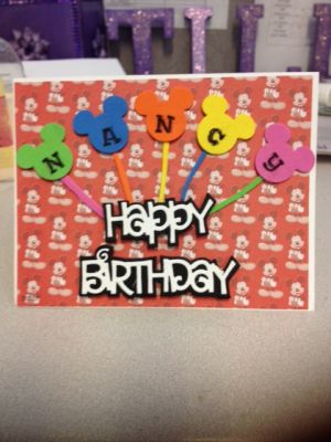 Mickey Mouse card 

