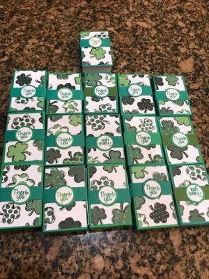 St. Patricks Storybook box
Used Tags for Words Thank you for label. 5/8 punch 
