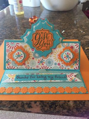 Used Charming Stand Up card with My Minds Eye paper 
