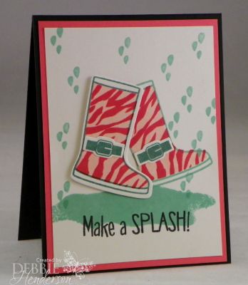 Make A Splash!
One boot was die-cut and popped for added height & dimension
Keywords: boot botts rain splash