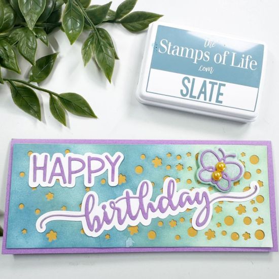 Happy Birthday
Keywords: slimline happy birthday