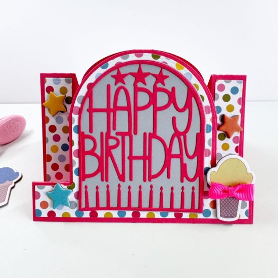 HAPPY BIRTHDAY
Keywords: ROUNDED CENTER STEP UP, BIRTHDAY CARD
