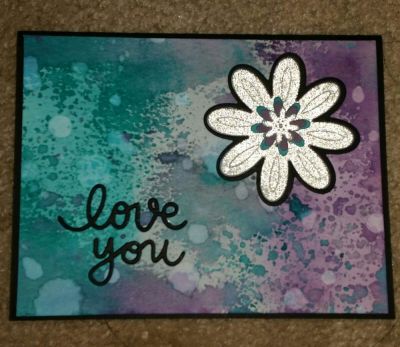 Love You Flower Triplet Card #2
