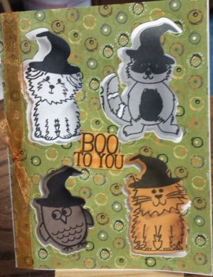 happy halloween outside of card
