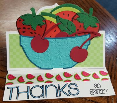 Thanks So Sweet
Also used watermelon and strawberry stamps and dies.
