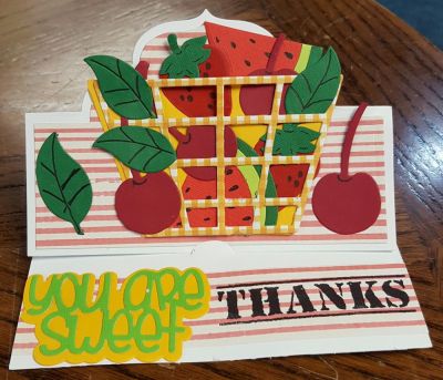 You Are Sweet Thank You
Also used basket die, watermelon and strawberry stamps and dies.
