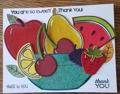 Big Bowl of Fruit
I believe i used all the fruit stamps and dies that I have.
