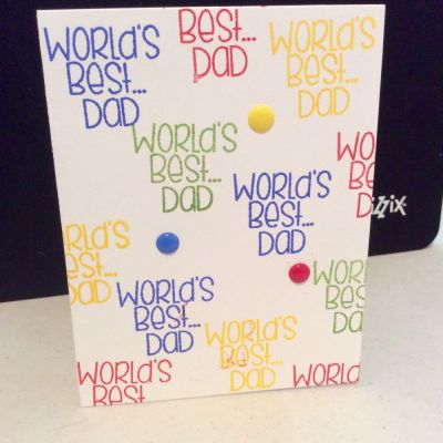 Dad's thank you card outside

