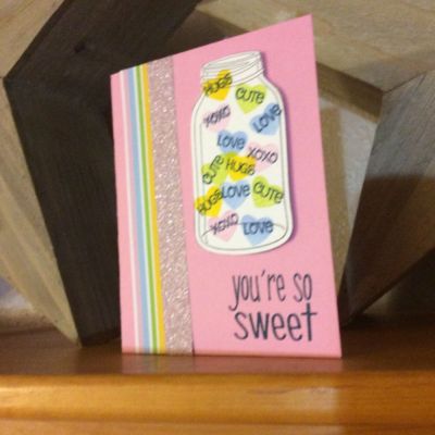I thought these sentiments would make cute conversation hearts in a jar.
