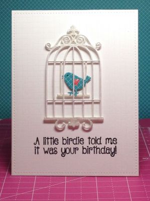 A little birdie ...
CAS birdie birthday card
