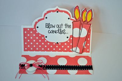 Blow out the candles...
Elegant Stand up Happy Birthday Card
Keywords: Stand Up Card