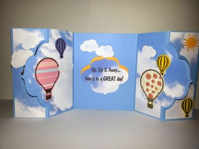 Up up and away!
Gatefold Hot Air Balloon Card
Keywords: Gatefold card