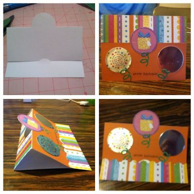 Ornaments to Balloons
Flipped ornament around into a balloon and made a stand up card with it. 
Keywords: Balloon Stand Up Card