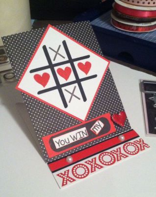 You WIN my HEART Easel card
