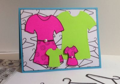 Tshirt family
Love that the little tshirt stamp can be manipulated also. They make the cutest little dresses.  I am loving this.
