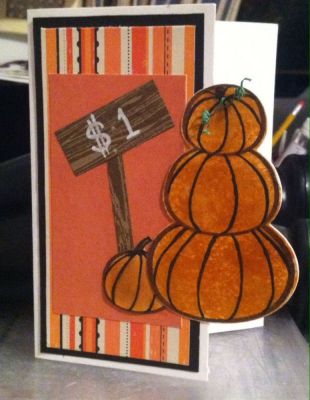 Pumpkin Patch
Turned the snowman into a stack of pumpkins. 
Keywords: Snowman pumpkins