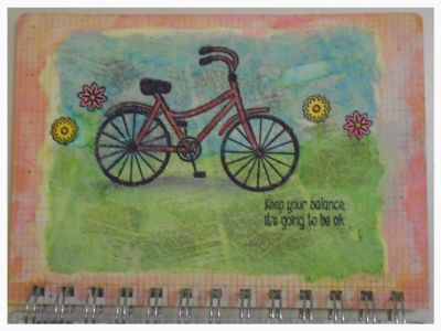 Keeping Balance
Mixed media page in my small journal.  
