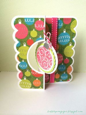 Ornaments 4 Flip-Its! (Front)
I love the ornaments4christmas stamp set and I love using flip-its.  So I put them both to the test and created this card.  The other side says "Ho Ho Ho" which I will upload separately.
Keywords: ornaments4christmas, holiday, christmas, ho ho ho, flip-its